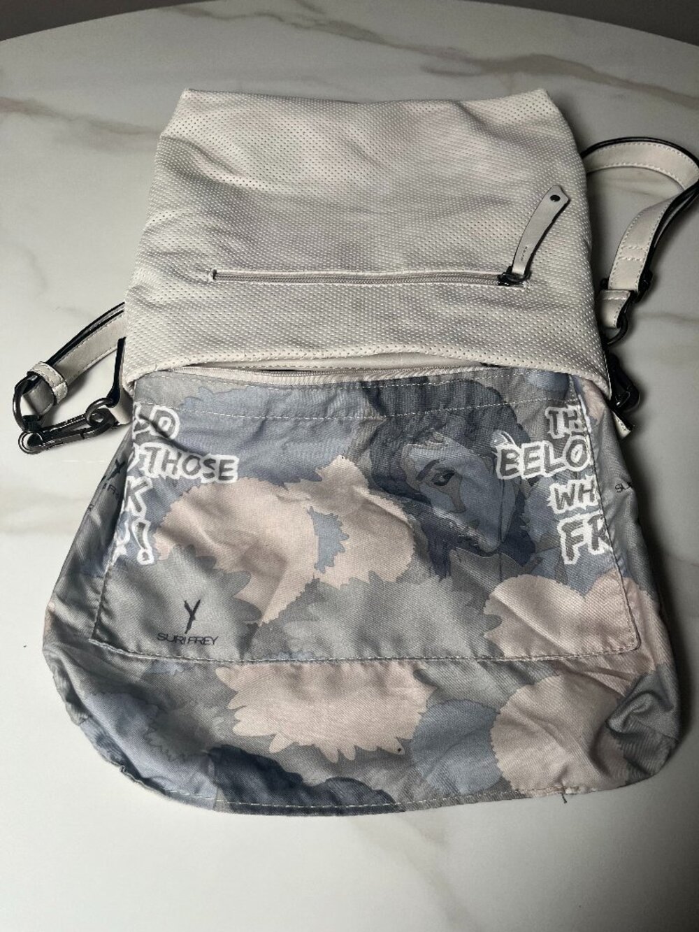 SURI FREY White Perforated Crossbody Bag - Picture 8 of 13